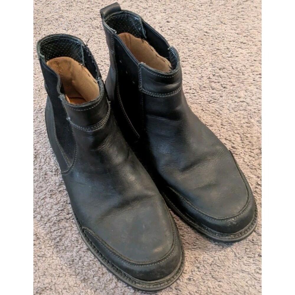 Timberland Chestnut Ridge Black Leather Waterproof Chelsea Boots 5536A Men's 8.5 - Picture 3 of 8